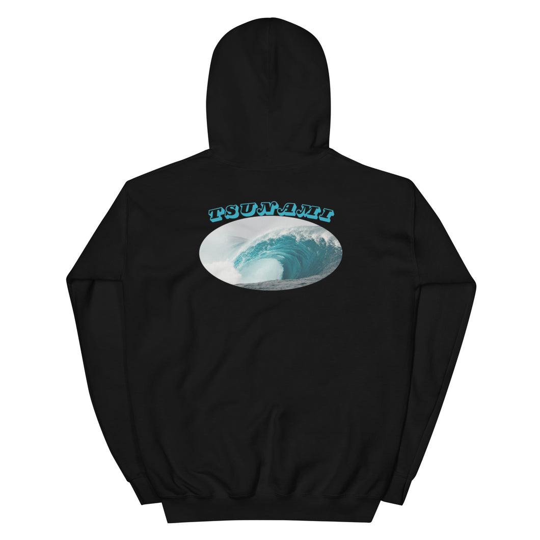 Tsunami Hoodie With Hawaiian Islands